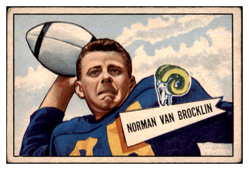 1952 Bowman Large Football #001 Norm Van Brocklin Rams FR-GD 519351