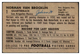 1952 Bowman Large Football #001 Norm Van Brocklin Rams FR-GD 519351