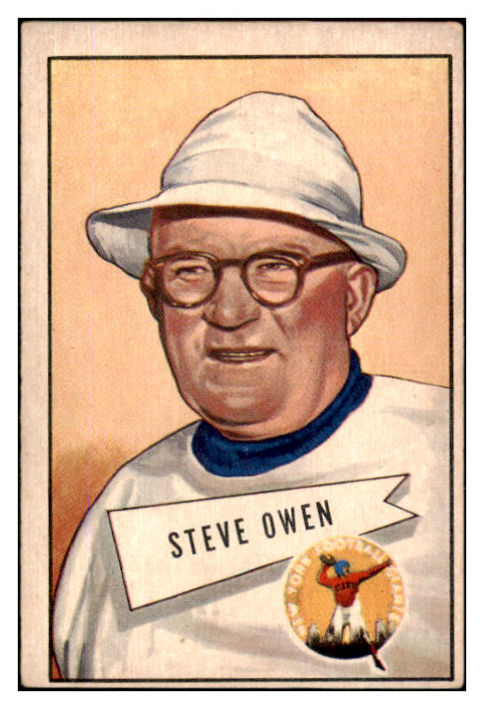 1952 Bowman Large Football #004 Steve Owen Giants VG-EX 519355