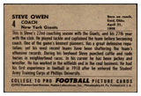 1952 Bowman Large Football #004 Steve Owen Giants VG-EX 519355