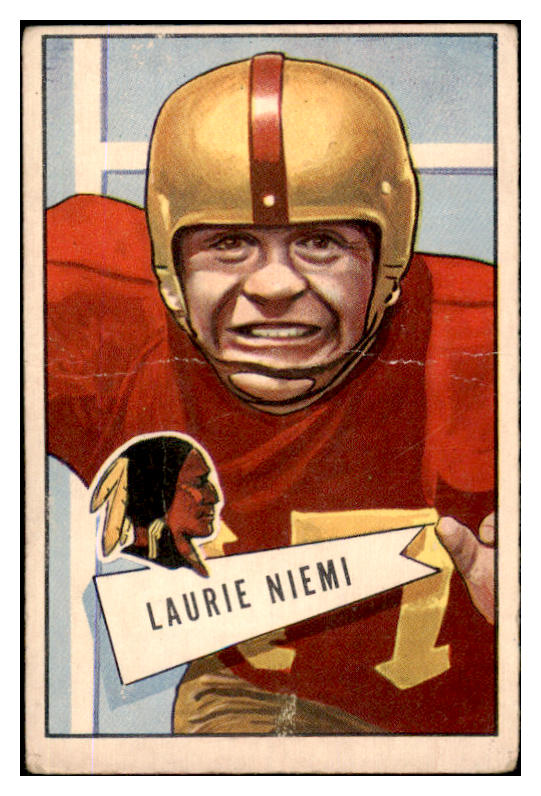 1952 Bowman Large Football #006 Laurie Niemi Washington GD-VG 519358