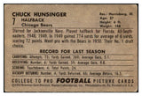 1952 Bowman Large Football #007 Chuck Hunsinger Bears VG-EX 519359