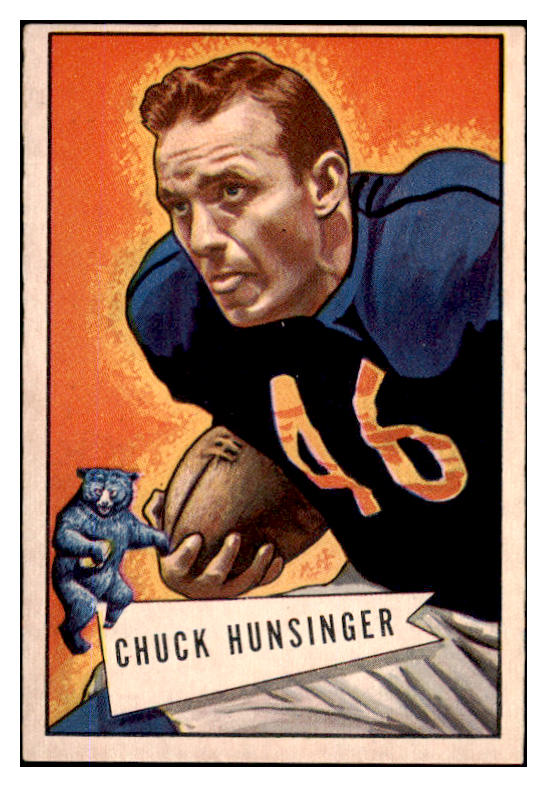 1952 Bowman Large Football #007 Chuck Hunsinger Bears VG 519360