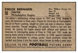 1952 Bowman Large Football #010 Chuck Bednarik Eagles VG-EX 519362