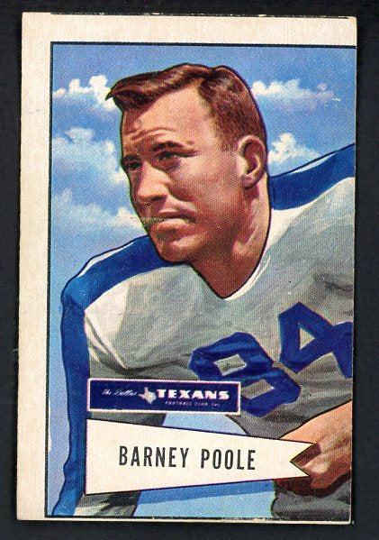 1952 Bowman Large Football #011 Barney Poole Texans FR-GD 519364