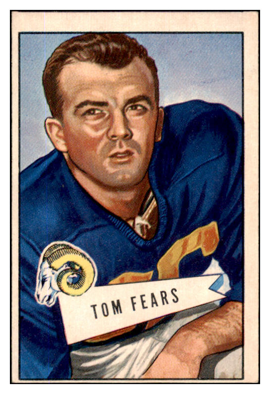 1952 Bowman Large Football #013 Tom Fears Rams EX 519366