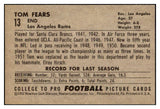 1952 Bowman Large Football #013 Tom Fears Rams EX 519366