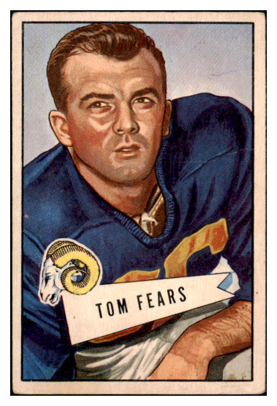 1952 Bowman Large Football #013 Tom Fears Rams VG-EX 519367