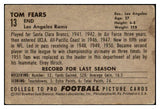 1952 Bowman Large Football #013 Tom Fears Rams VG-EX 519367