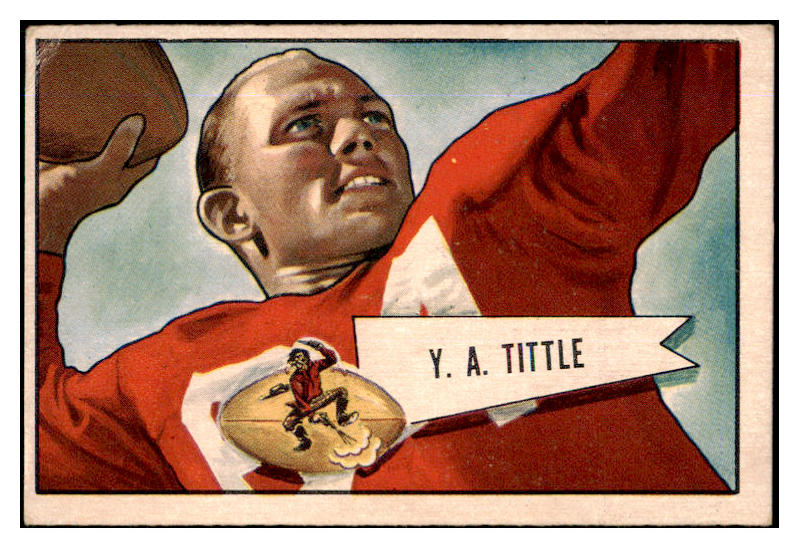 1952 Bowman Large Football #017 Y. A. Tittle 49ers VG-EX 519369