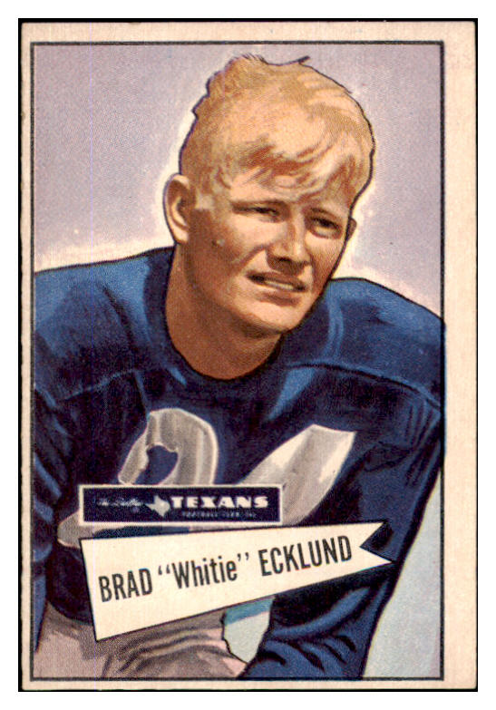 1952 Bowman Large Football #035 Brad Ecklund Texans VG 519382