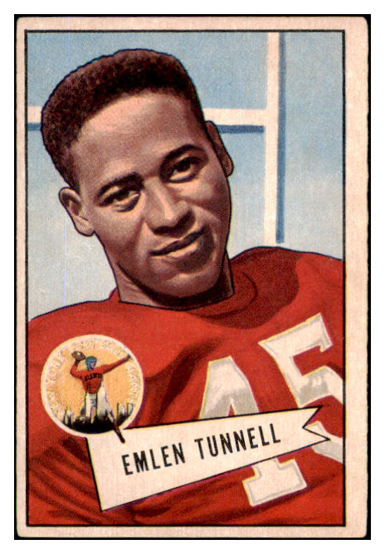 1952 Bowman Large Football #039 Emlen Tunnell Giants EX 519385