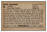 1952 Bowman Large Football #040 Steve Dowden Packers EX-MT 519386