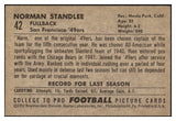 1952 Bowman Large Football #042 Norm Standlee 49ers EX 519389