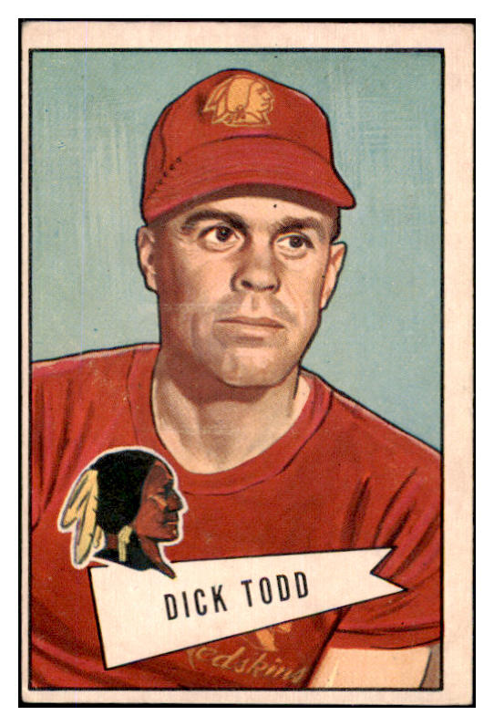 1952 Bowman Large Football #043 Dick Todd Washington EX-MT 519390