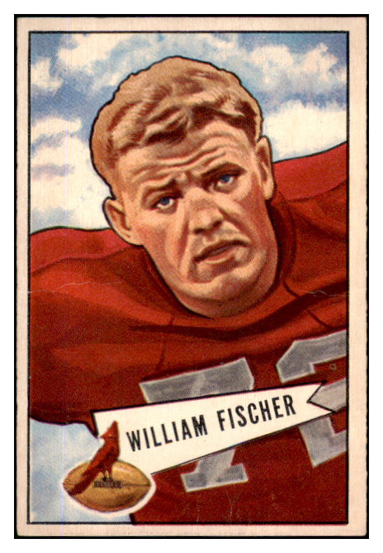 1952 Bowman Large Football #047 William Fischer Cardinals EX 519391