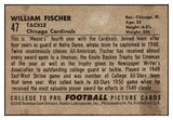 1952 Bowman Large Football #047 William Fischer Cardinals EX 519391