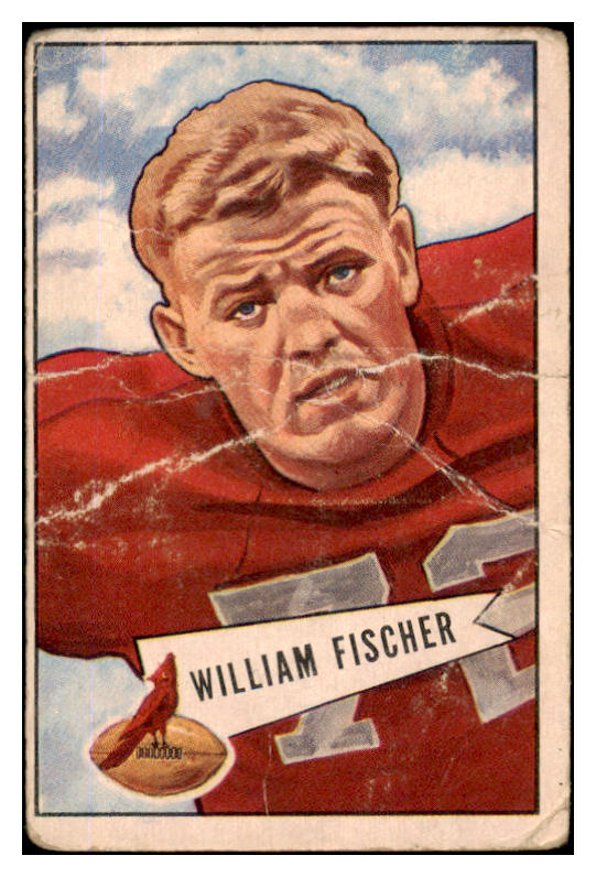 1952 Bowman Large Football #047 William Fischer Cardinals PR-FR 519392