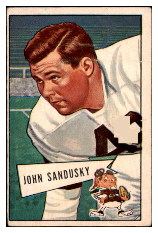 1952 Bowman Large Football #050 John Sandusky Browns VG 519395