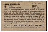 1952 Bowman Large Football #050 John Sandusky Browns VG 519395