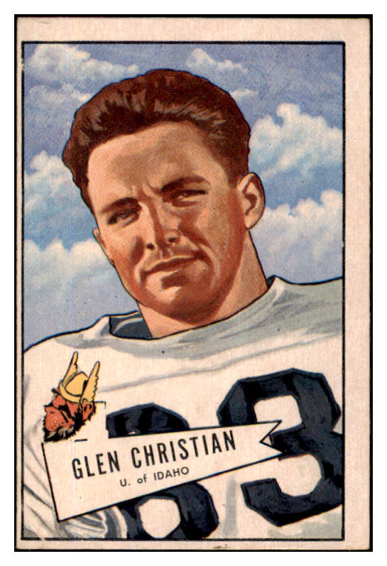 1952 Bowman Large Football #054 Glen Christian 49ers VG-EX 519400