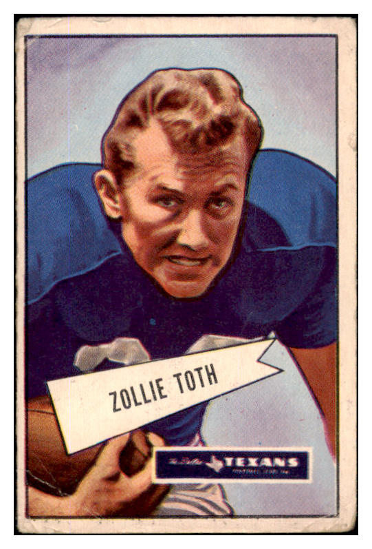 1952 Bowman Large Football #058 Zollie Toth Texans FR-GD 519405