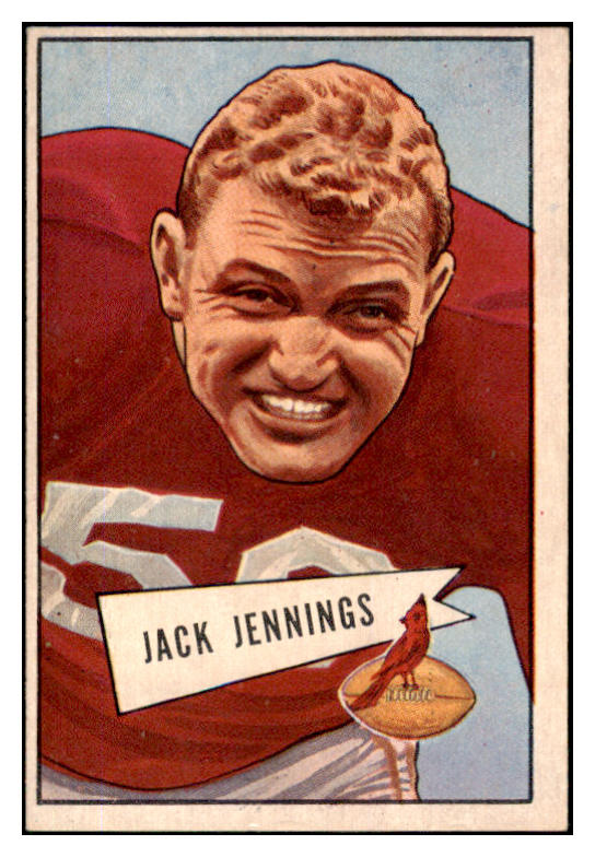 1952 Bowman Large Football #059 Jack Jennings Cardinals VG 519406