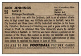 1952 Bowman Large Football #059 Jack Jennings Cardinals VG 519406