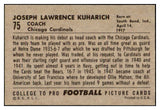 1952 Bowman Large Football #075 Joe Kuharich Cardinals EX 519415