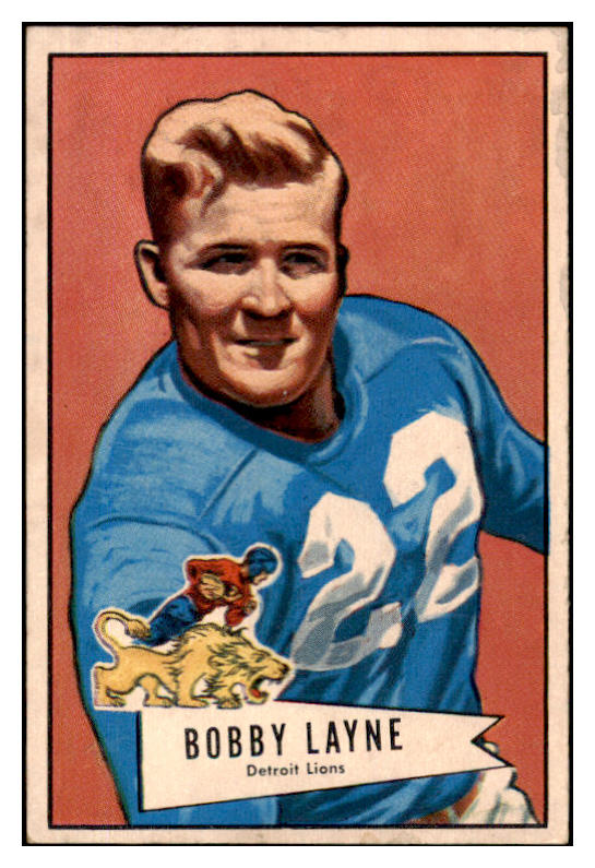 1952 Bowman Large Football #078 Bobby Layne Lions VG 519419