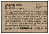 1952 Bowman Large Football #095 Buck Shaw 49ers VG-EX 519433