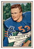 1952 Bowman Large Football #096 Bill Wightkin Bears EX 519434