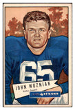 1952 Bowman Large Football #097 John Wozniak Texans EX 519435