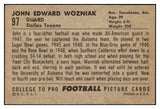 1952 Bowman Large Football #097 John Wozniak Texans EX 519435