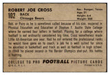 1952 Bowman Large Football #102 Bobby Cross Bears EX 519437