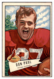 1952 Bowman Large Football #103 Don Paul Cardinals EX-MT 519439