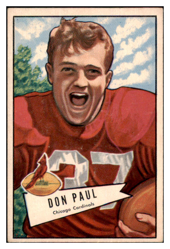 1952 Bowman Large Football #103 Don Paul Cardinals EX 519440