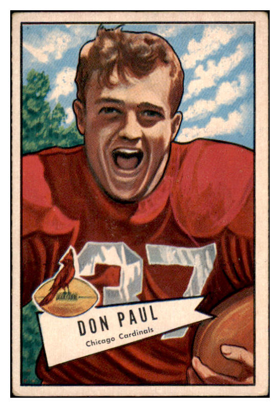 1952 Bowman Large Football #103 Don Paul Cardinals VG-EX 519441