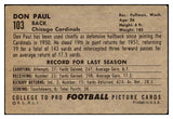 1952 Bowman Large Football #103 Don Paul Cardinals VG-EX 519441