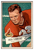 1952 Bowman Large Football #110 Jack Simmons Bears EX-MT 519443