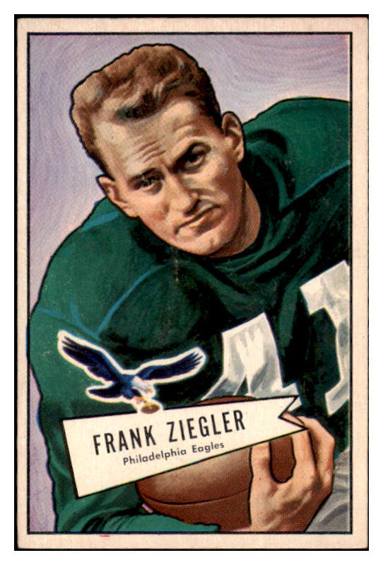 1952 Bowman Large Football #119 Frank Ziegler Eagles EX 519448