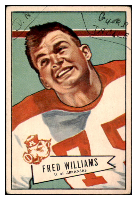 1952 Bowman Large Football #121 Fred Williams Bears PR-FR 519450