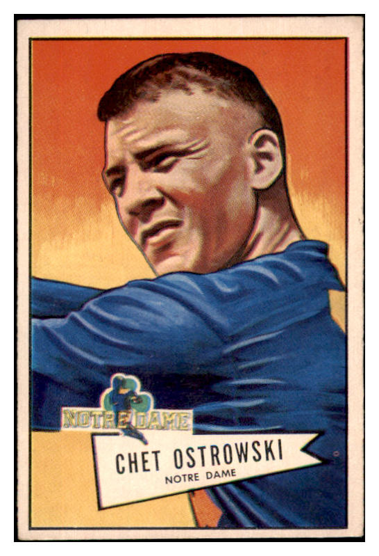 1952 Bowman Large Football #124 Chet Ostrowski Washington EX-MT 519452