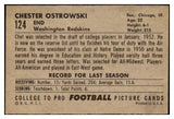 1952 Bowman Large Football #124 Chet Ostrowski Washington EX-MT 519452