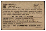 1952 Bowman Large Football #130 Dom Moselle Packers FR-GD 519455