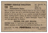 1952 Bowman Large Football #138 Bobby Walston Eagles EX-MT 519459