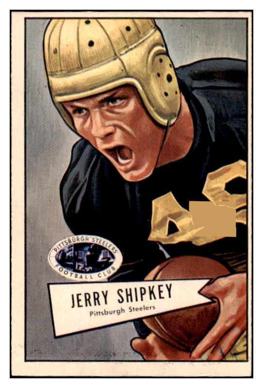 1952 Bowman Large Football #139 Jerry Shipkey Steelers EX-MT 519461