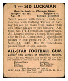 1948 Leaf #001 Sid Luckman Bears GD-VG 519465