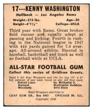 1948 Leaf #017 Kenny Washington Rams VG 519481