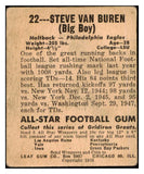 1948 Leaf #022 Steve Van Buren Eagles VG Green Jersey 519487